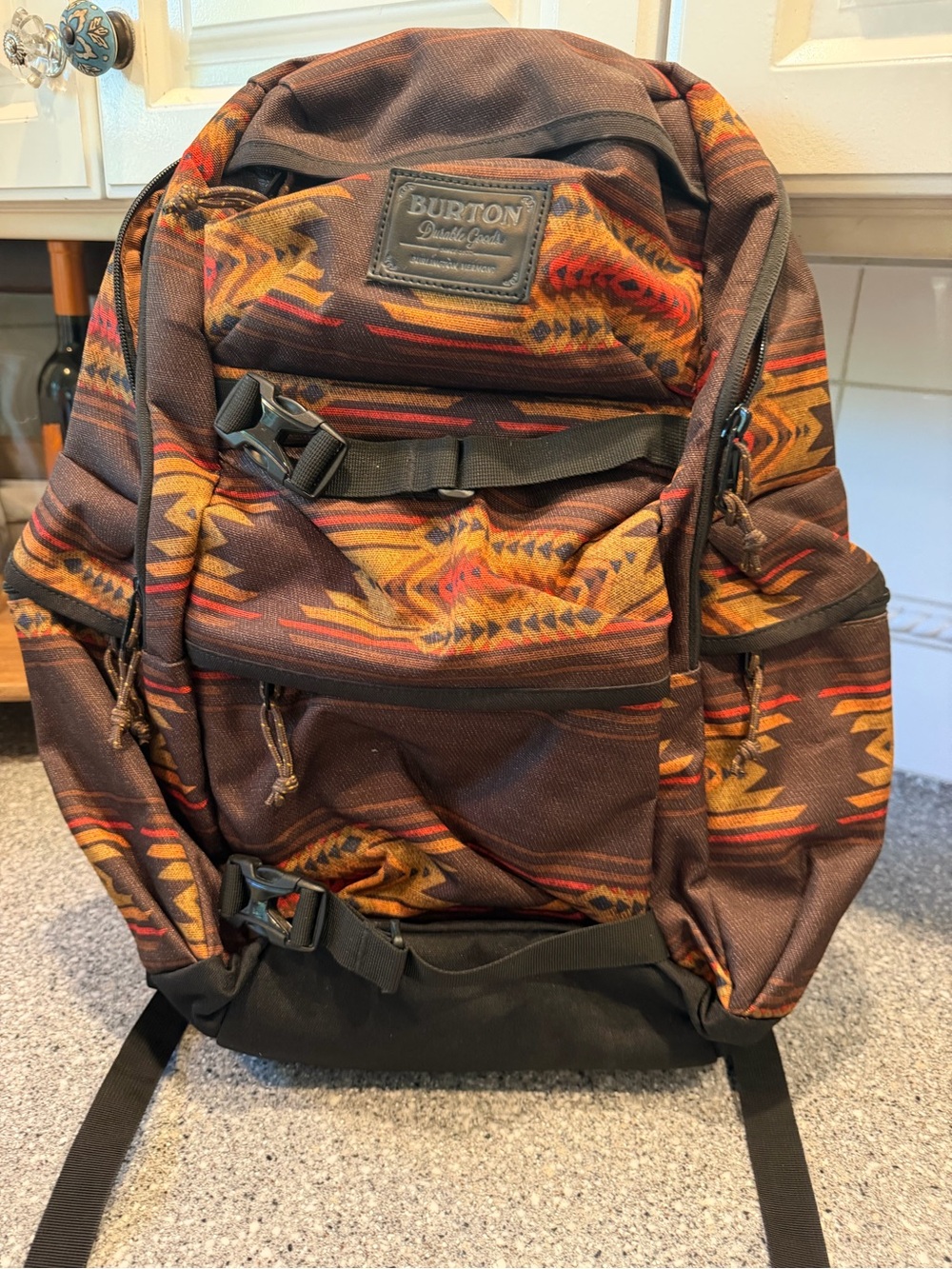 Burton Brown Aztec Pattern Backpack - Men